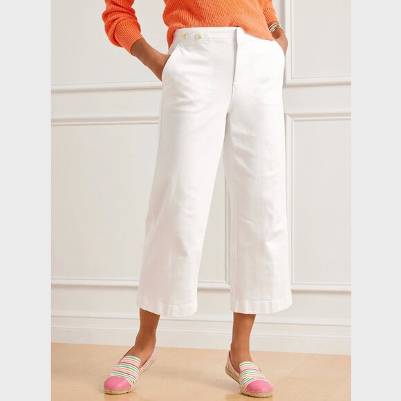Talbots Simply Flattering Collection White Crop Jeans Size14 - Picture 1 of 9